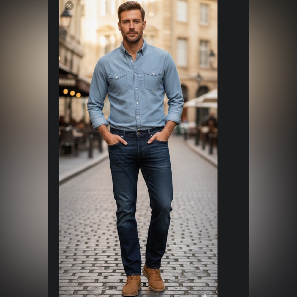 Brixton Dark Indigo Slim Men's Jeans vintage